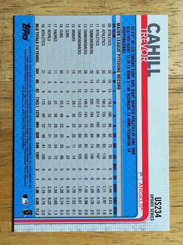 2019 Topps Update #US234 Trevor Cahill