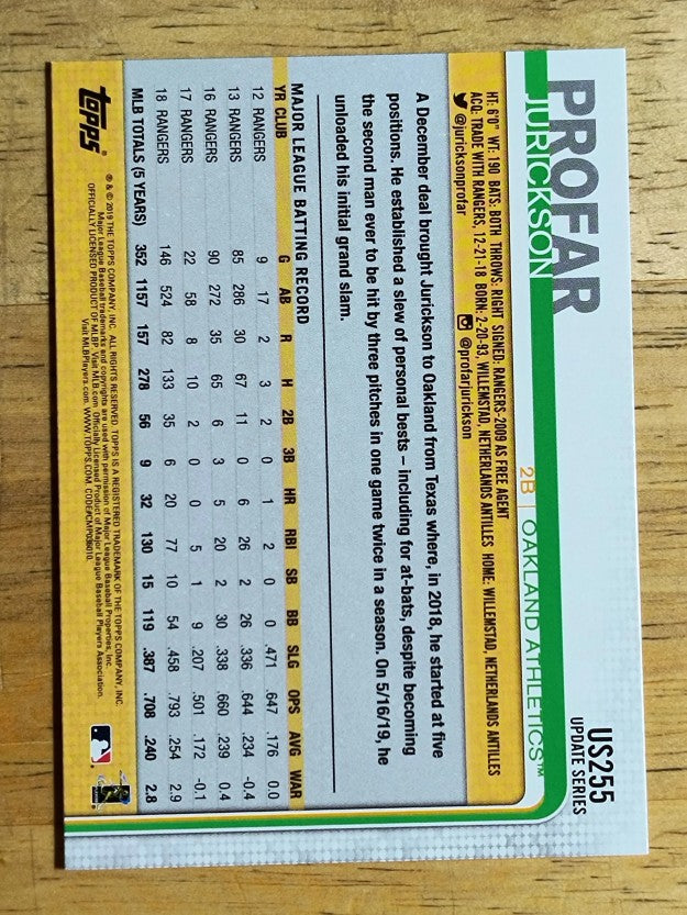 2019 Topps Update #US255 Jurickson Profar