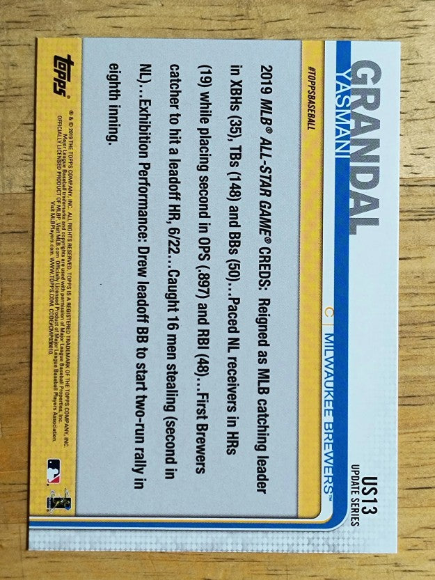 2019 Topps Update Walgreens Yellow #US13 Yasmani Grandal AS