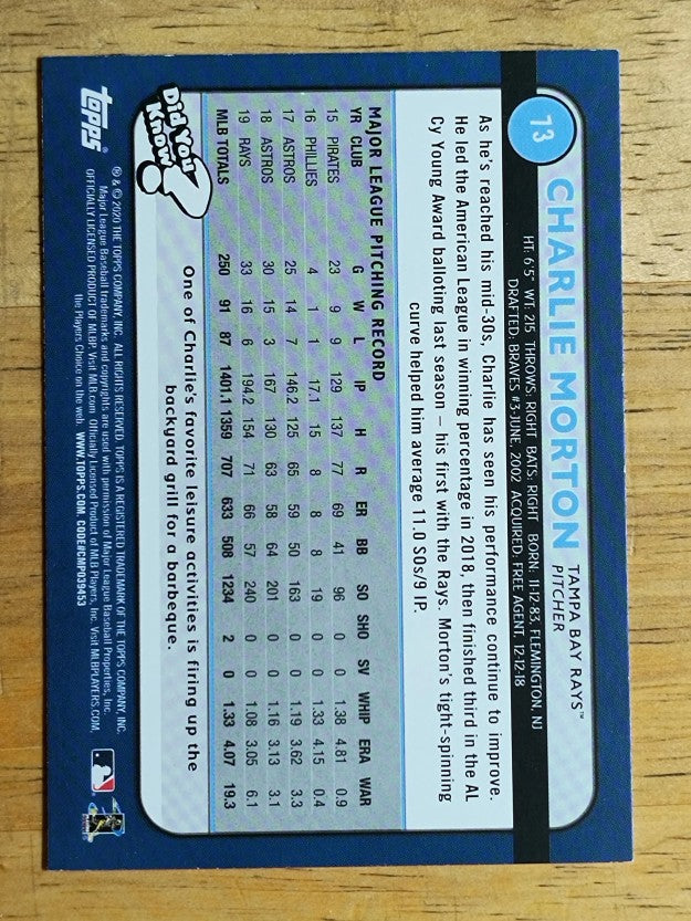 2020 Topps Big League #73 Charlie Morton