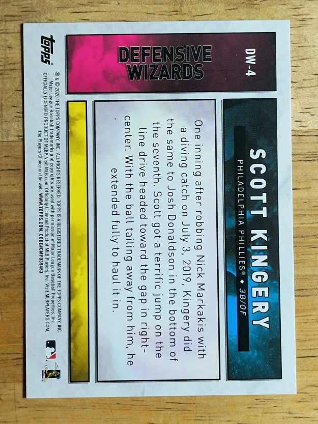 2020 Topps Big League Defensive Wizards #DW4 Scott Kingery