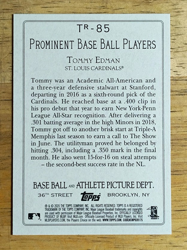 2020 Topps Turkey Red '20 Series 2 #TR85 Tommy Edman