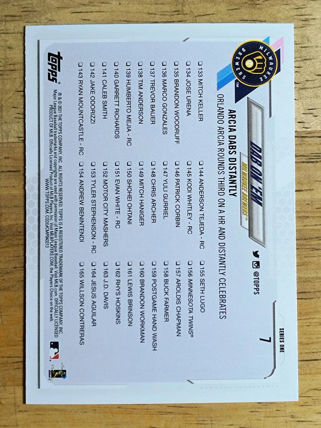 2021 Topps #7 Dab on 'Em/Orlando Arcia