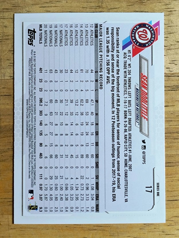 2021 Topps #17 Sean Doolittle