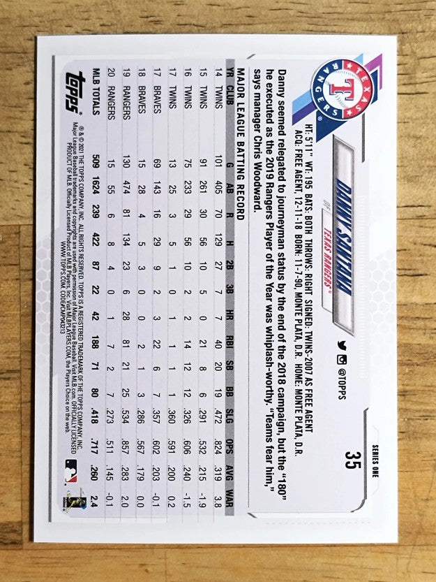 2021 Topps #35 Danny Santana