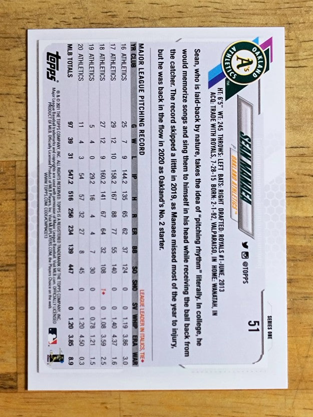 2021 Topps #51 Sean Manaea