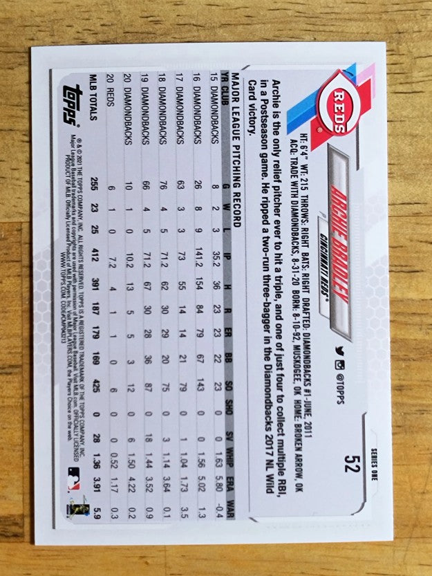 2021 Topps #52 Archie Bradley