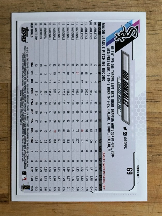 2021 Topps #69 Gio Gonzalez