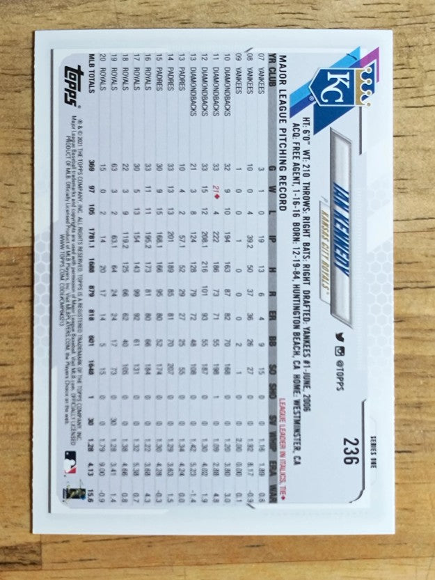 2021 Topps #236 Ian Kennedy
