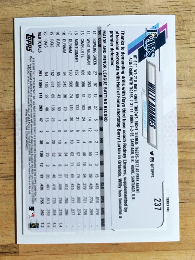 2021 Topps #237 Willy Adames