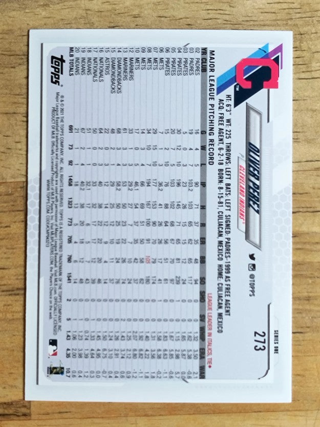 2021 Topps #273 Oliver Perez