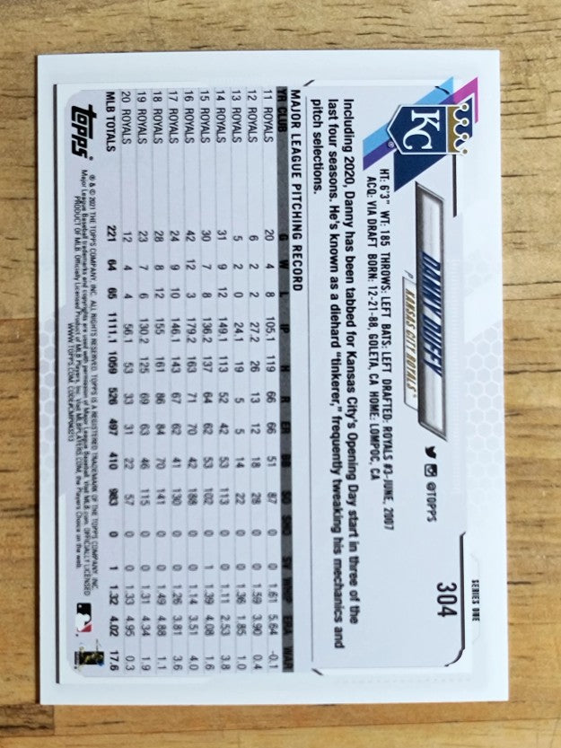 2021 Topps #304 Danny Duffy