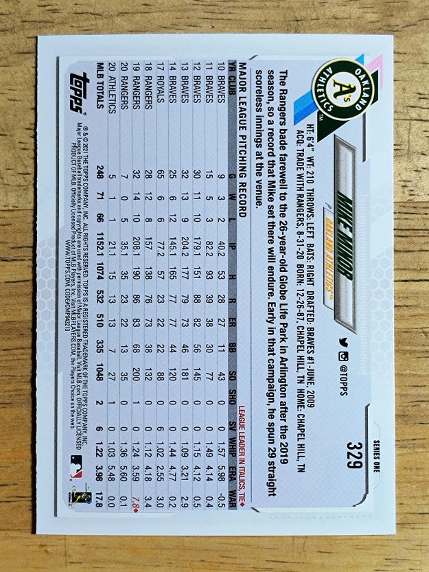 2021 Topps #329 Mike Minor