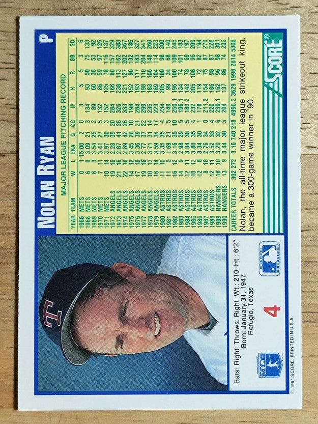 1991 Score #4 Nolan Ryan