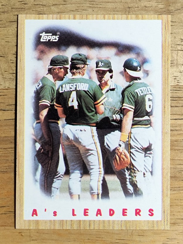 1987 Topps #456 Athletics Team