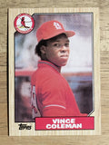 1987 Topps #590 Vince Coleman