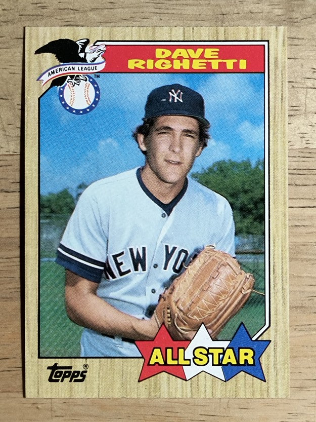 1987 Topps #616 Dave Righetti AS
