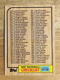 1987 Topps #654 Checklist 529-660