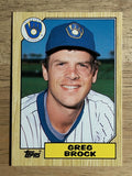 1987 Topps Traded #9T Greg Brock