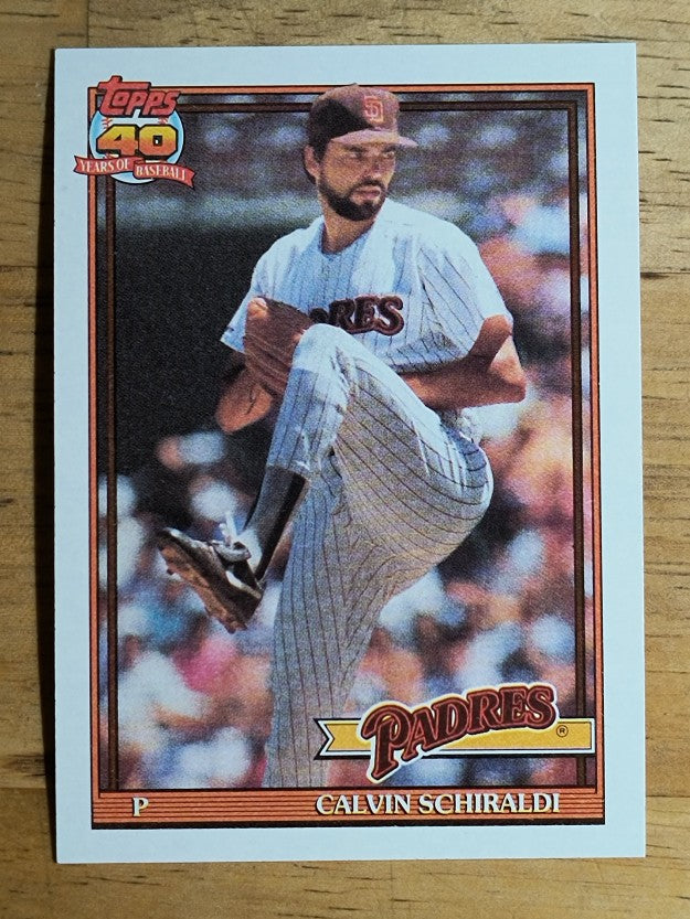 1991 Topps #424 Calvin Schiraldi