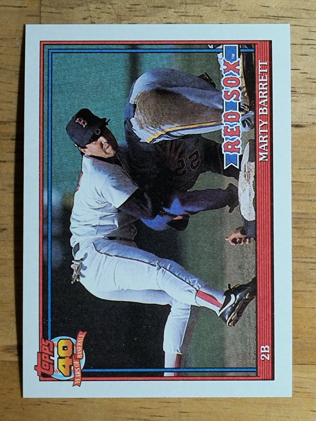 1991 Topps #496 Marty Barrett