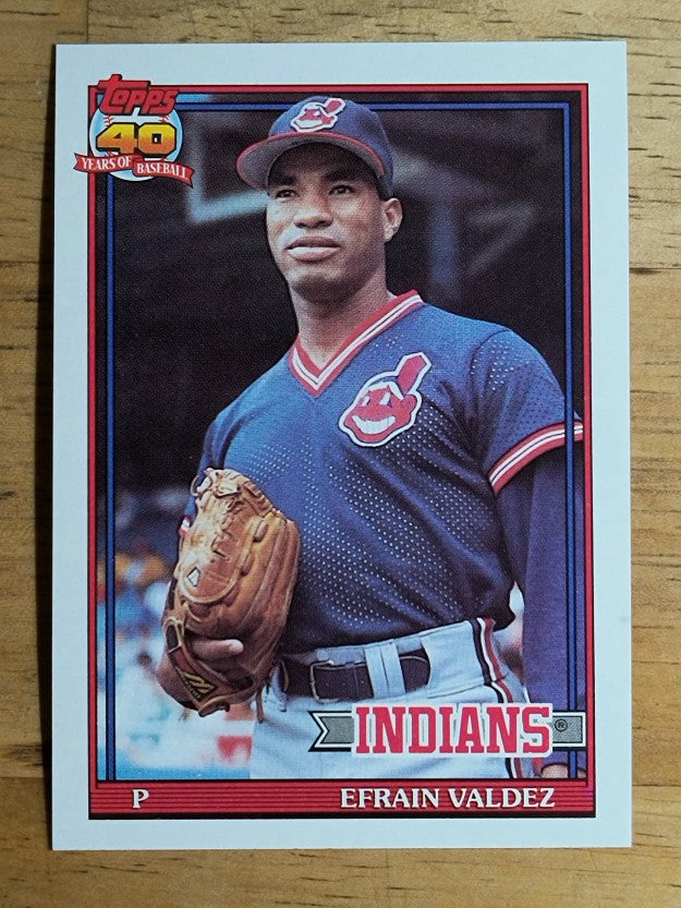 1991 Topps #692B Efrain Valdez COR RC/Born 7/11/1966