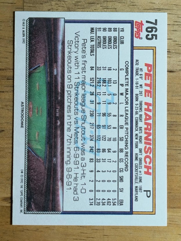 1992 Topps #765 Pete Harnisch