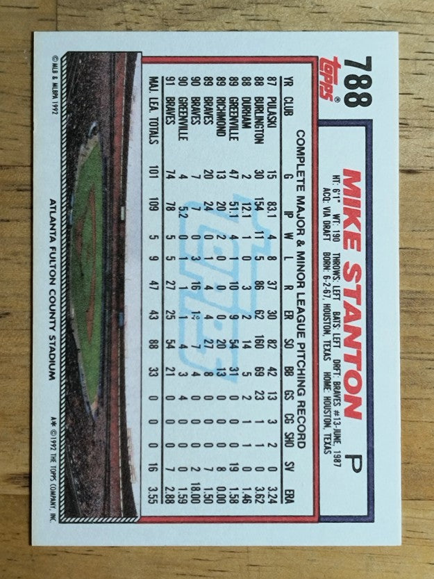 1992 Topps #788 Mike Stanton