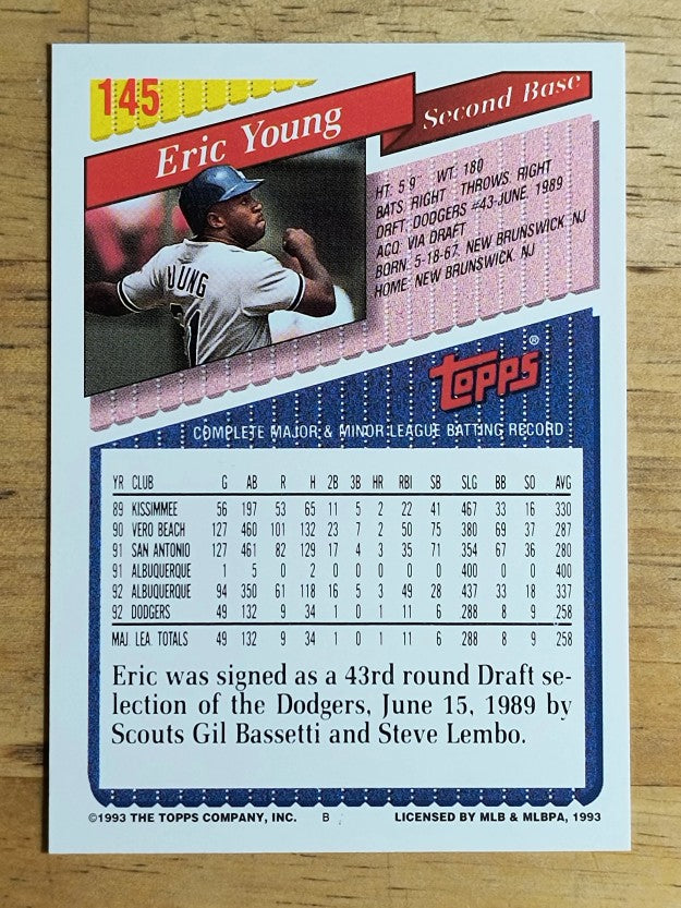 1993 Topps #145 Eric Young