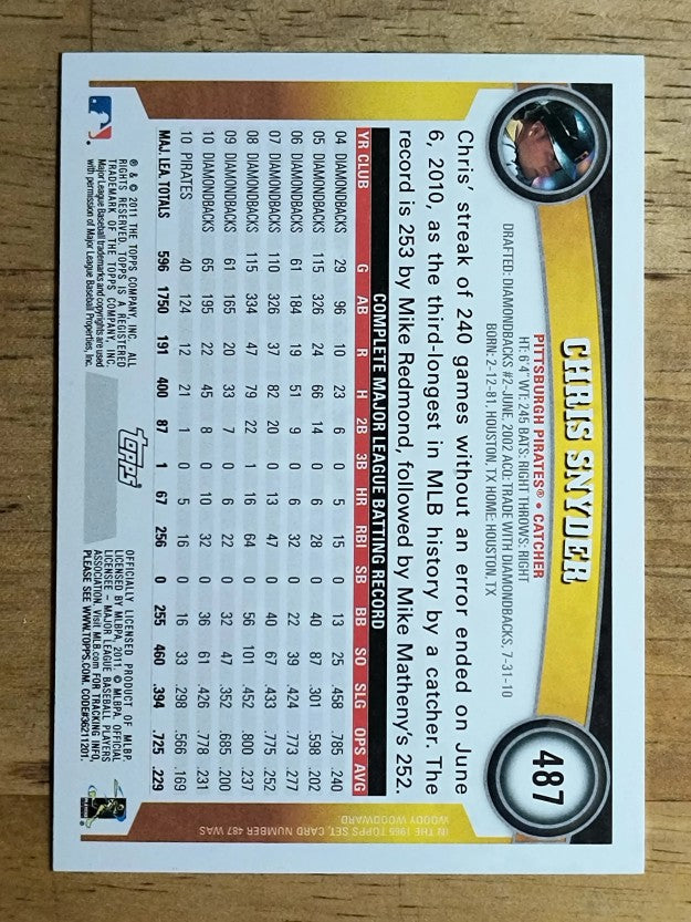 2011 Topps #487 Chris Snyder