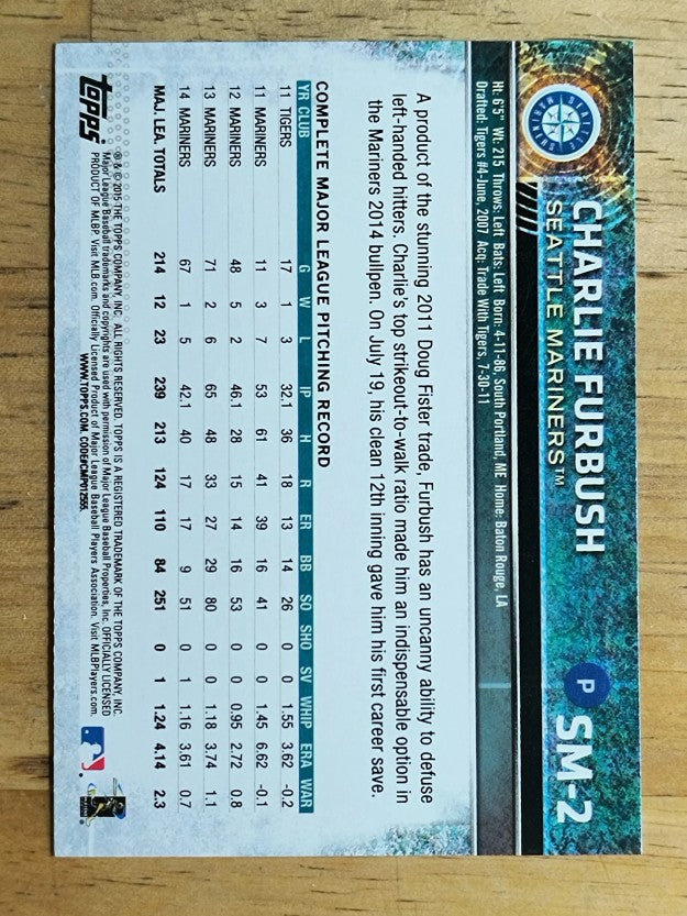 2015 Mariners Topps #SM2 Charlie Furbush