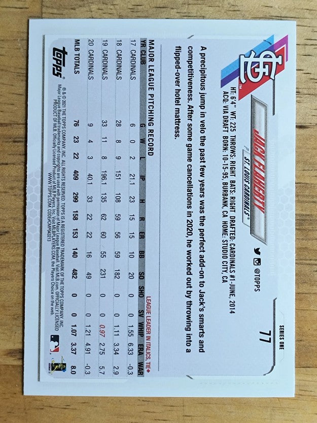 2021 Topps #77 Jack Flaherty
