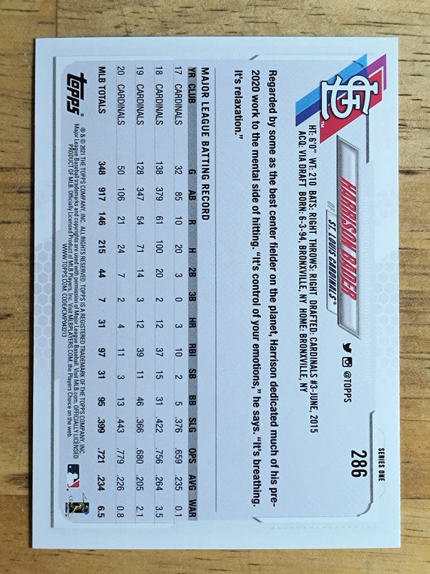 2021 Topps #286 Harrison Bader