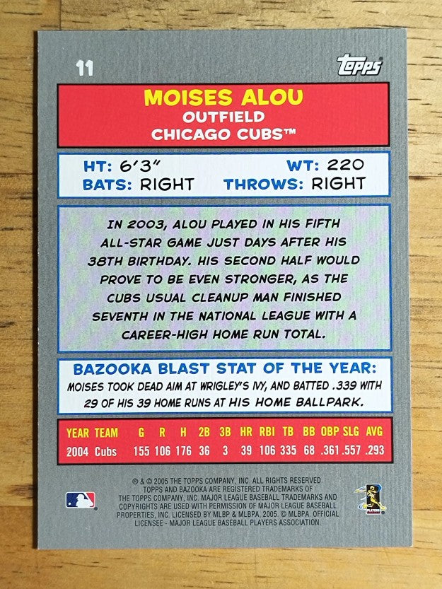 2005 Bazooka #11 Moises Alou