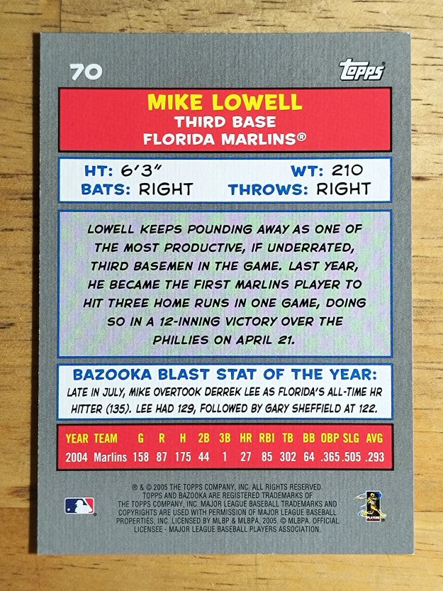 2005 Bazooka #70 Mike Lowell