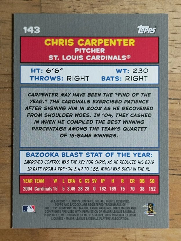 2005 Bazooka Minis #143 Chris Carpenter