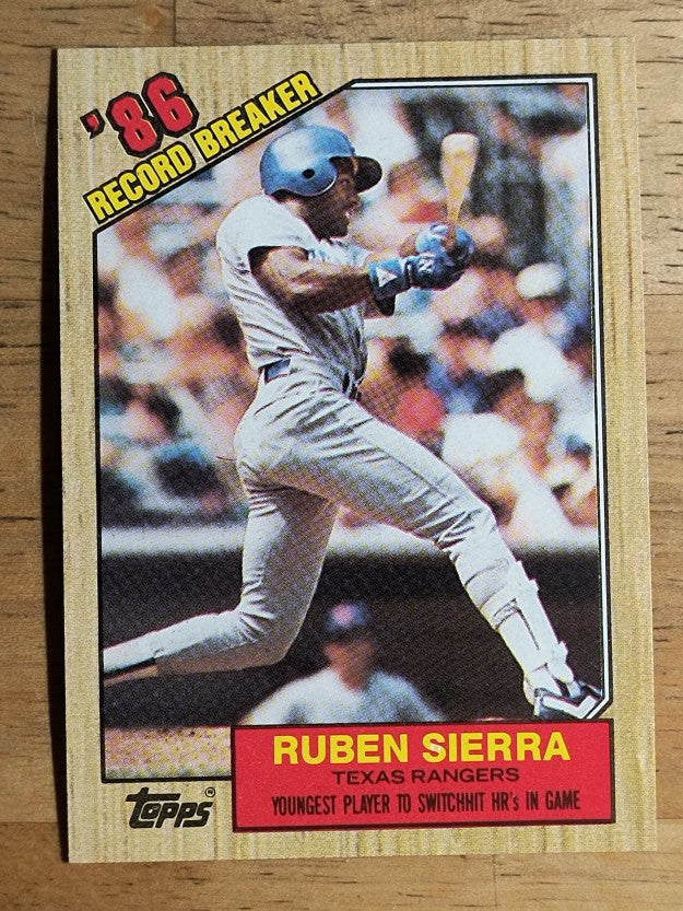 1987 Topps #6 Ruben Sierra RB