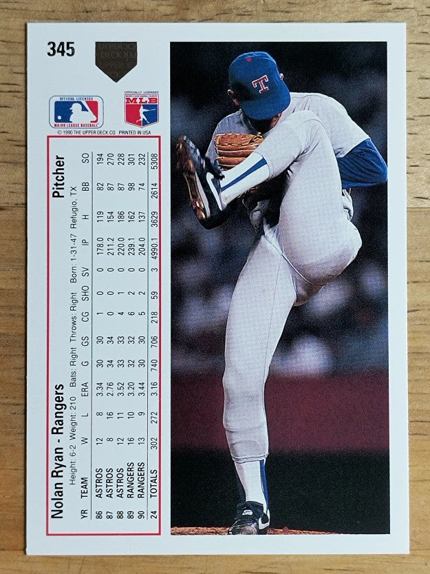 1991 Upper Deck #345 Nolan Ryan
