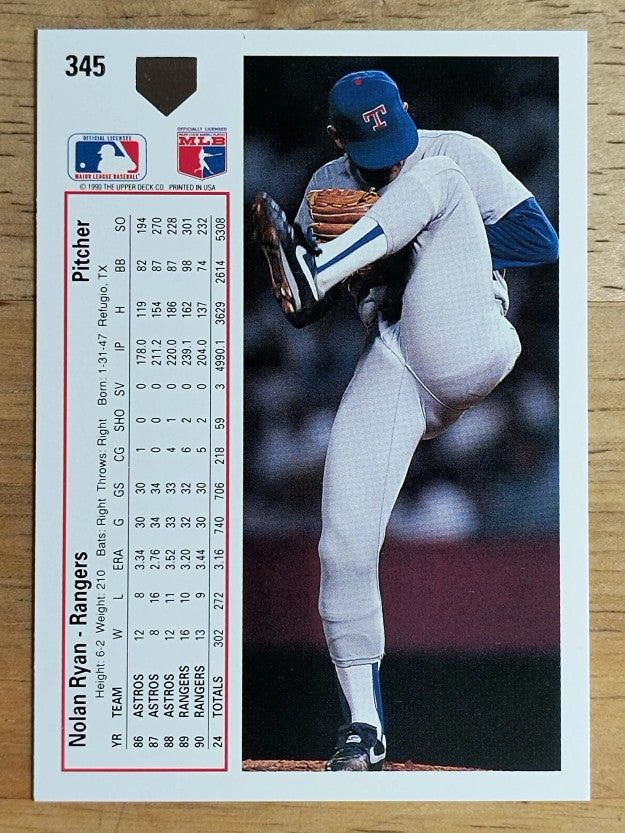 1991 Upper Deck #345 Nolan Ryan