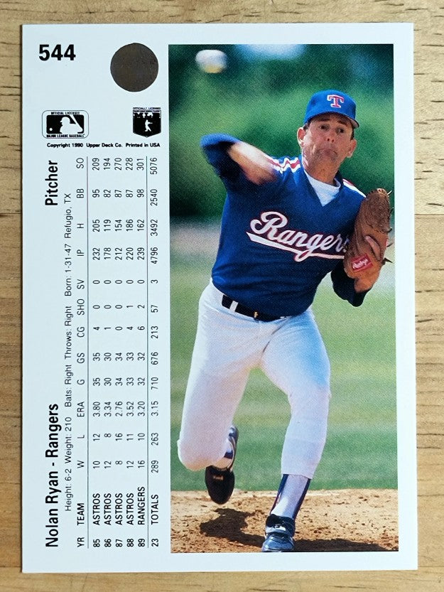 1990 Upper Deck #544 Nolan Ryan