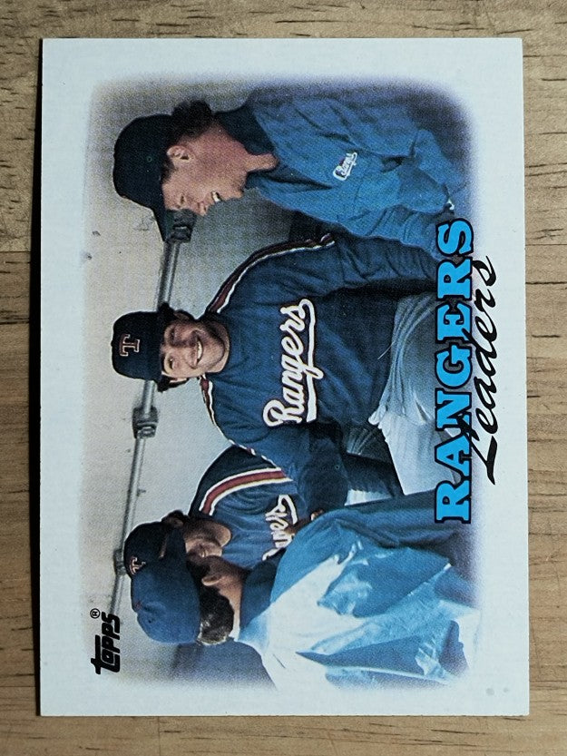 1988 Topps #201 Bobby Valentine/Pete O'Brien/Pete Incaviglia/Steve Buechele TL