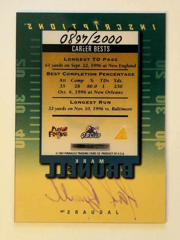 1997 Pinnacle Inscriptions Autographs #5 Mark Brunell/2000