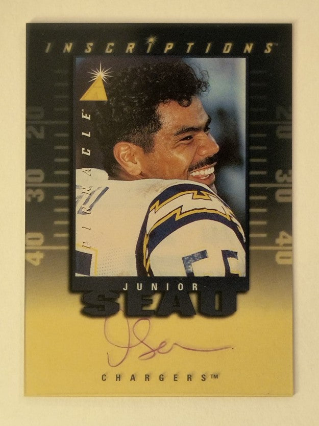 1997 Pinnacle Inscriptions Autographs #26 Junior Seau/1900