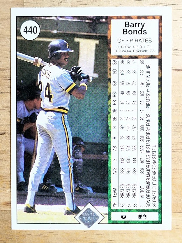 1989 Upper Deck #440 Barry Bonds