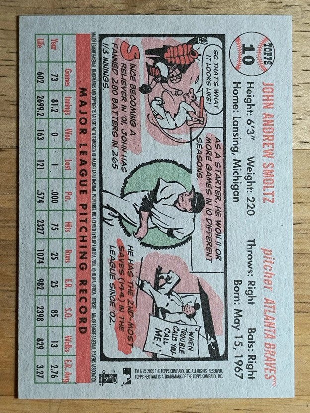 2005 Topps Heritage #10 John Smoltz