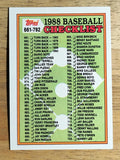 1988 Topps #776 Checklist 661-792