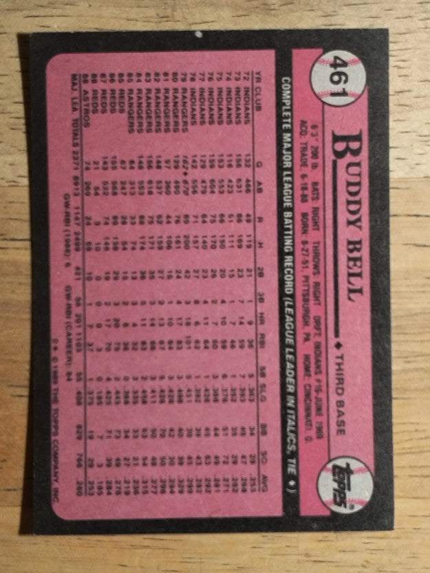 1989 Topps #461 Buddy Bell