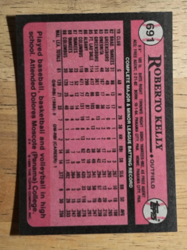 1989 Topps #691 Roberto Kelly