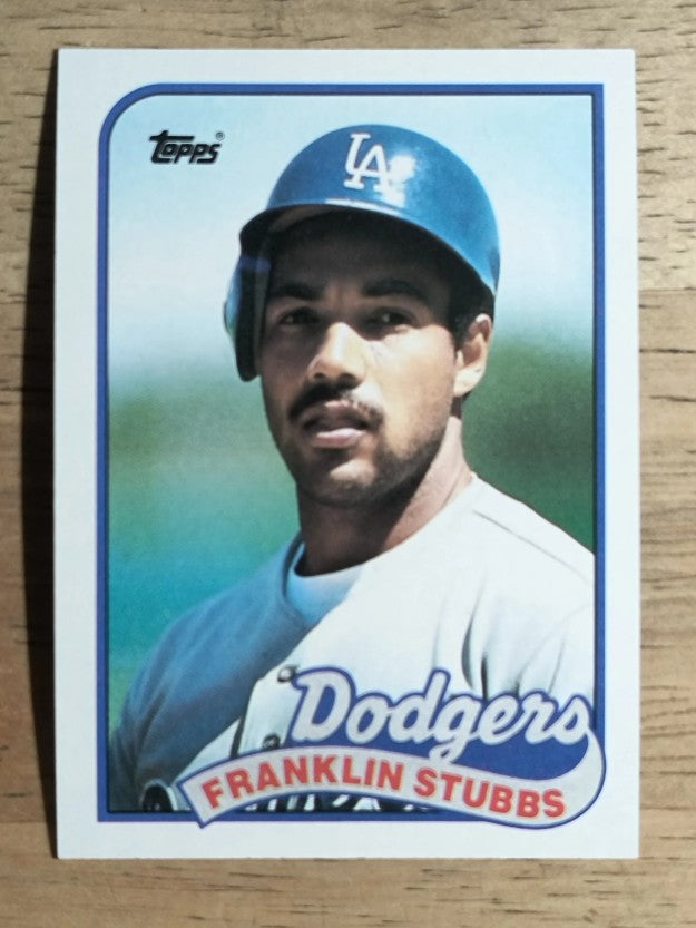 1989 Topps #697A Franklin Stubbs ERR/Team name on front in white