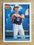 1991 Topps #49A Pat Borders ERR/40 steals at Kinston in '86